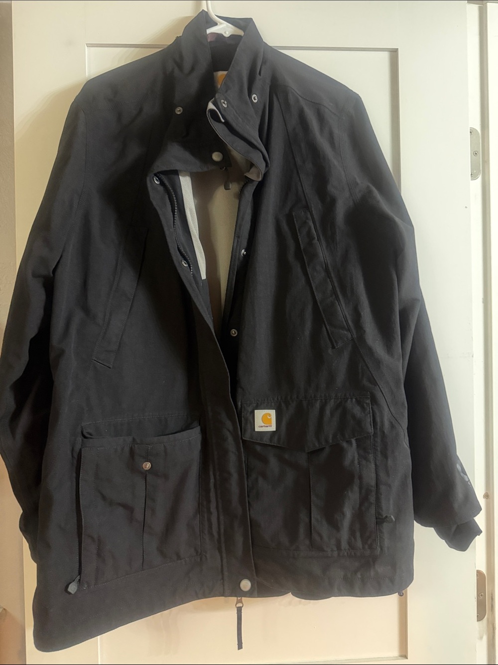 Carhartt Black Utility Field Jacket with Front Flap Pockets